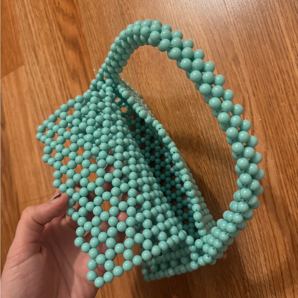 Blue Beaded Bag - Picture 2 of 2